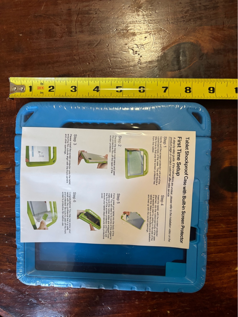 Blue Tablet Protective Case with Built-In Screen Protector - Picture 2 of 6